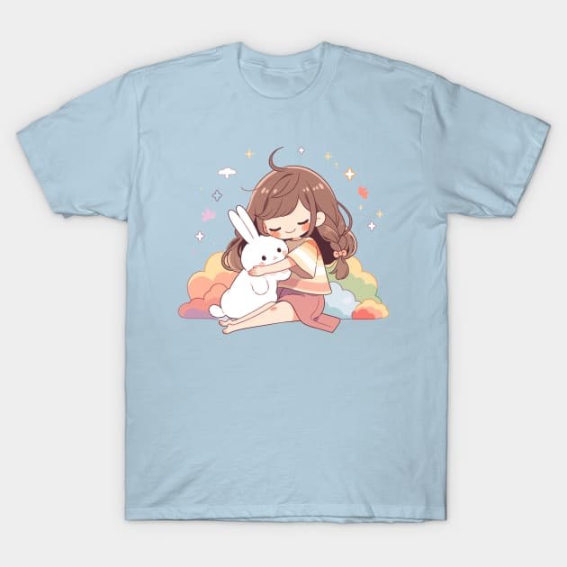 girl rabbit T-Shirt by Pinnancy